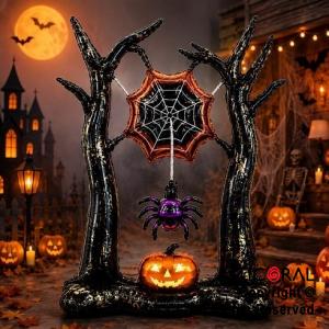 GLOBO METALIZADO HALLOWEEN TELARA�A 120 CM (U2604-14)